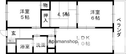 大阪府寝屋川市八坂町(賃貸マンション3LDK・4階・60.00㎡)の写真 その2