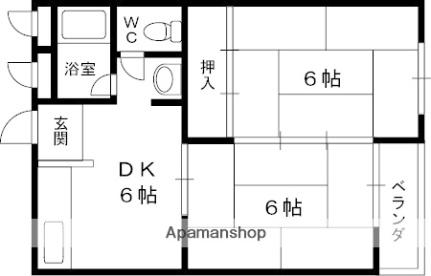 成田グリーンハイツ 207｜大阪府寝屋川市成田西町(賃貸マンション2LDK・2階・40.00㎡)の写真 その2