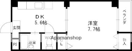 コート・アルバ 205｜大阪府枚方市磯島茶屋町(賃貸マンション1DK・2階・27.20㎡)の写真 その2