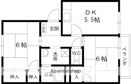 メイプルハイツ水池 106｜大阪府堺市中区深井水池町(賃貸アパート2DK・1階・42.00㎡)の写真 その2