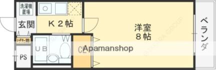 大阪府東大阪市友井２丁目(賃貸マンション1K・2階・21.00㎡)の写真 その2