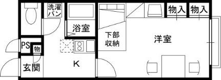 レオパレスグロス　ヴェスト 107｜大阪府八尾市西高安町４丁目(賃貸アパート1K・1階・21.81㎡)の写真 その2