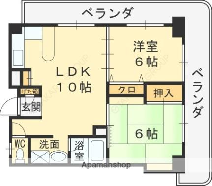 サントリーノ迎賓館 406｜大阪府大阪市鶴見区浜４丁目(賃貸マンション2LDK・4階・51.00㎡)の写真 その2