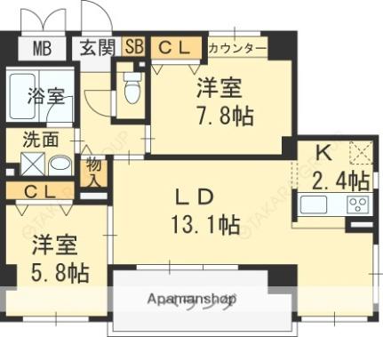 Ｄｉｏｓ城東 201｜大阪府大阪市城東区東中浜４丁目(賃貸マンション2LDK・2階・66.20㎡)の写真 その2