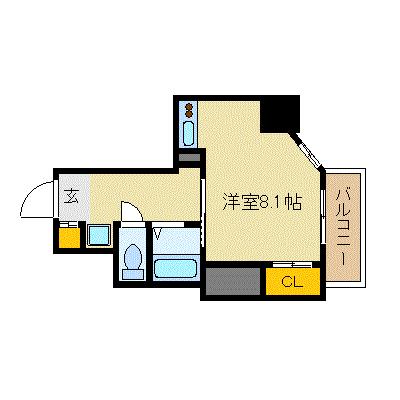 ル・パルトネール梅田北 1405｜大阪府大阪市北区豊崎１丁目(賃貸マンション1R・14階・22.92㎡)の写真 その2