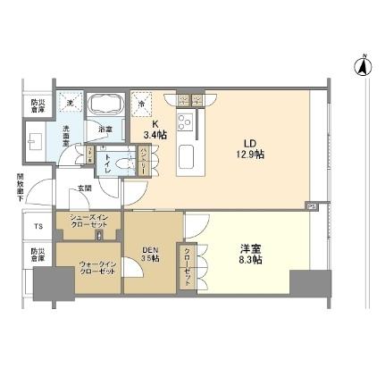 Ｂｒｉｌｌｉａ　Ｔｏｗｅｒ堂島 0808｜大阪府大阪市北区堂島２丁目(賃貸マンション1SLDK・8階・66.60㎡)の写真 その2