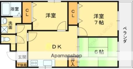 ニシシンヴィレッジ ｜大阪府東大阪市若江西新町２丁目(賃貸アパート3DK・1階・56.00㎡)の写真 その2