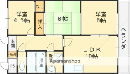 パストラル横小路 308｜大阪府東大阪市横小路町５丁目(賃貸マンション3LDK・3階・56.00㎡)の写真 その2