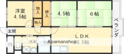 サニーヴィラ 201｜大阪府東大阪市日下町１丁目(賃貸マンション3LDK・2階・57.98㎡)の写真 その2