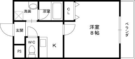 エイチ・ツー・オー新町II 402｜大阪府東大阪市新町(賃貸マンション1K・4階・26.18㎡)の写真 その2