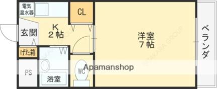 エルヴ源氏ヶ丘 203｜大阪府東大阪市源氏ケ丘(賃貸マンション1K・2階・18.00㎡)の写真 その2