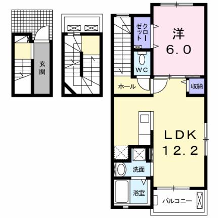 ミルクール 301｜大阪府大阪市平野区加美東５丁目(賃貸アパート1LDK・3階・53.36㎡)の写真 その2