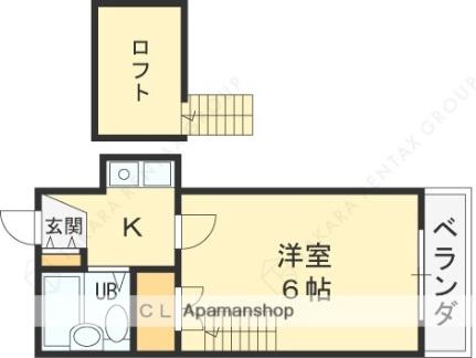 瓢箪山第6マンション 203｜大阪府東大阪市御幸町(賃貸アパート1K・2階・16.50㎡)の写真 その2