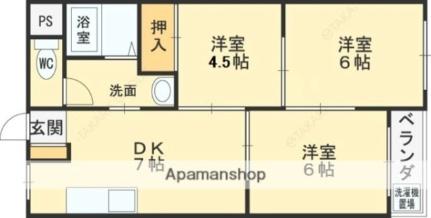 ＳＴＥＡＤＹ羽曳野 305｜大阪府羽曳野市高鷲９丁目(賃貸マンション3DK・3階・48.30㎡)の写真 その2