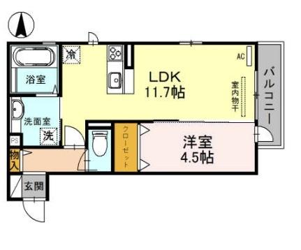 プチ　アングル 203 ｜ 大阪府堺市中区陶器北（賃貸アパート1LDK・2階・40.01㎡） その2