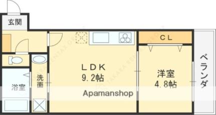 ＫＴＩレジデンス志紀 305 ｜ 大阪府八尾市弓削町２丁目（賃貸アパート1LDK・3階・35.30㎡） その2