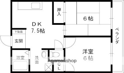 同仁マンション 102｜大阪府東大阪市上六万寺町(賃貸マンション2DK・1階・40.00㎡)の写真 その2