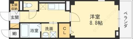 カザ・カンフォーラ 302｜大阪府堺市北区中百舌鳥町５丁(賃貸マンション1K・3階・31.73㎡)の写真 その2