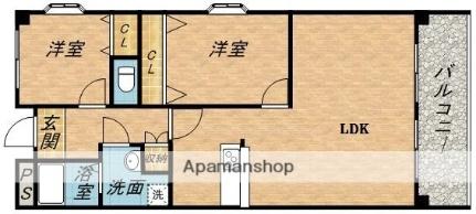 ＤＩＯ花水木  ｜ 大阪府茨木市真砂３丁目（賃貸マンション2LDK・3階・66.55㎡） その2