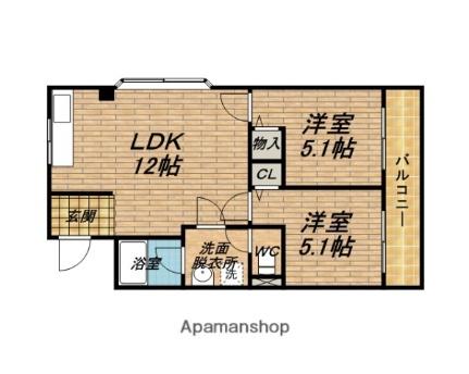 メゾントキワ 401｜大阪府豊中市玉井町１丁目(賃貸マンション2LDK・4階・44.00㎡)の写真 その2