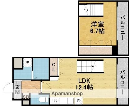 エターナル緑丘 401｜大阪府豊中市西緑丘３丁目(賃貸マンション1LDK・4階・45.62㎡)の写真 その2