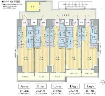 ベルフェリーク江坂 1002｜大阪府吹田市豊津町(賃貸マンション1K・10階・26.15㎡)の写真 その2