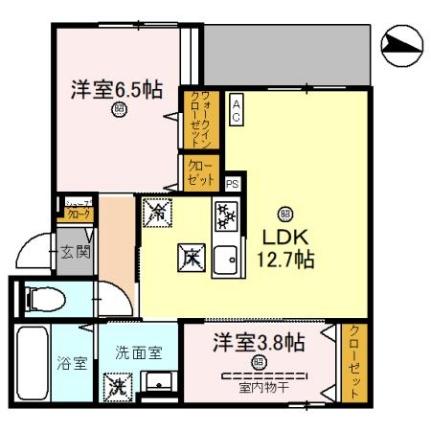 大阪府吹田市垂水町３丁目(賃貸アパート2LDK・1階・54.08㎡)の写真 その2