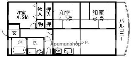 ツインフィールド壱番館 302｜大阪府吹田市佐井寺３丁目(賃貸マンション3LDK・3階・66.78㎡)の写真 その2