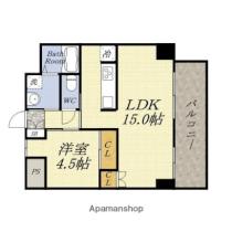 Ｉ　ＣＵＢＥ　弁天町  ｜ 大阪府大阪市港区波除３丁目（賃貸マンション1LDK・8階・45.69㎡） その2