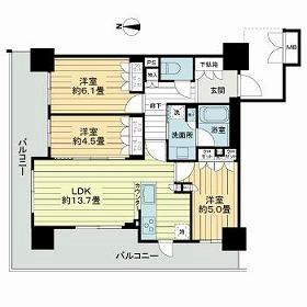 ブランズタワー御堂筋本町 1101｜大阪府大阪市中央区南本町４丁目(賃貸マンション3LDK・11階・69.00㎡)の写真 その2