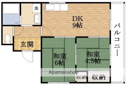 シティハイム長居公園通 402｜大阪府大阪市東住吉区矢田１丁目(賃貸マンション2DK・4階・44.72㎡)の写真 その2