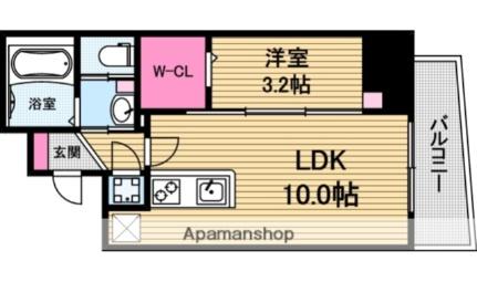 セレニテ堺筋本町プリエ 201｜大阪府大阪市中央区南久宝寺町１丁目(賃貸マンション1LDK・2階・34.87㎡)の写真 その2