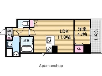 Ｌ－ＩＤＥＡ　ＯＴＥＭＡＥ 402 ｜ 大阪府大阪市中央区徳井町２丁目（賃貸マンション1LDK・4階・39.90㎡） その2