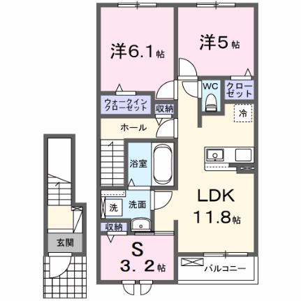 ブリーゼV 205｜大阪府岸和田市尾生町７丁目(賃貸アパート2LDK・2階・62.11㎡)の写真 その2