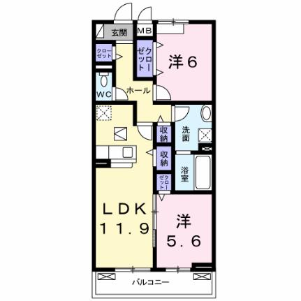 リベルテ　東助松 302｜大阪府泉大津市東助松町２丁目(賃貸アパート2LDK・3階・60.15㎡)の写真 その2