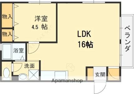 永橋ハイツ ｜兵庫県尼崎市武庫之荘西２丁目(賃貸アパート1LDK・1階・45.54㎡)の写真 その2