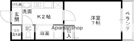 大阪府東大阪市足代２丁目(賃貸マンション1K・2階・23.00㎡)の写真 その2