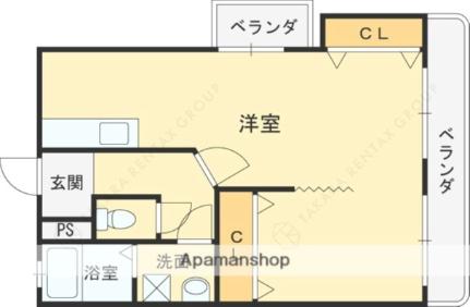 苦楽園第2グリーンハイツ ｜兵庫県西宮市南越木岩町(賃貸マンション1R・2階・44.82㎡)の写真 その2