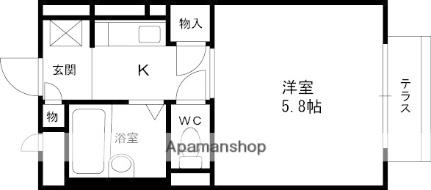 アトレ上甲子園 202｜兵庫県西宮市上甲子園２丁目(賃貸アパート1K・2階・19.73㎡)の写真 その2