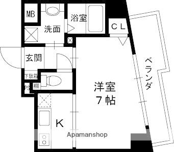 アベニュー甲子園口 403｜兵庫県西宮市二見町(賃貸マンション1K・4階・23.20㎡)の写真 その2