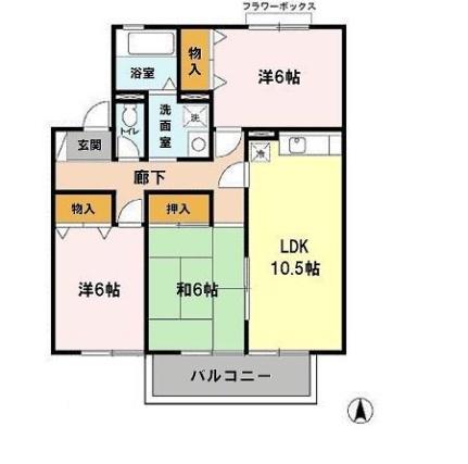 セジュール甲風園 103｜兵庫県西宮市甲風園２丁目(賃貸アパート3LDK・1階・70.13㎡)の写真 その2