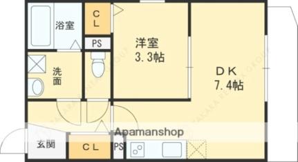 フジテラス甲東園（旧ＷＯＲＬＤ上大市） 203｜兵庫県西宮市上大市４丁目(賃貸マンション1DK・2階・27.72㎡)の写真 その2