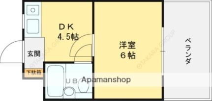 大阪府東大阪市中小阪５丁目(賃貸マンション1DK・4階・18.00㎡)の写真 その2