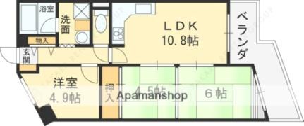 大阪府東大阪市中新開２丁目(賃貸マンション3LDK・5階・58.38㎡)の写真 その2