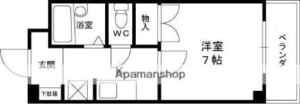 兵庫県西宮市南越木岩町(賃貸マンション1K・2階・24.94㎡)の写真 その2