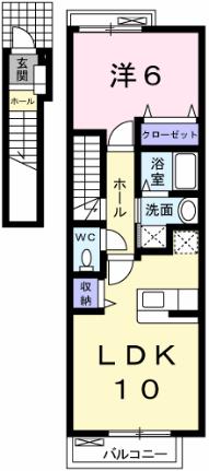 メゾン・リベルタ 203｜兵庫県姫路市名古山町(賃貸アパート1LDK・2階・42.37㎡)の写真 その2