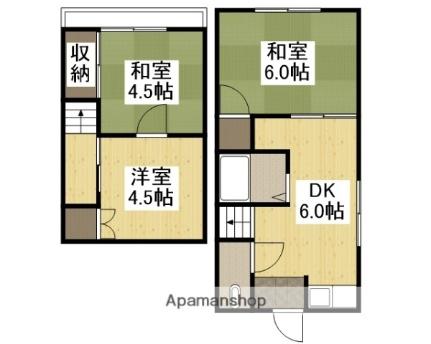 土山3丁目貸家 1｜兵庫県姫路市土山３丁目(賃貸一戸建3DK・2階・47.17㎡)の写真 その2