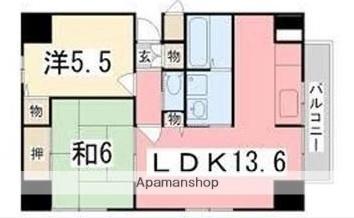 サンテデーレしかま 703｜兵庫県姫路市飾磨区清水(賃貸マンション2LDK・7階・53.20㎡)の写真 その2