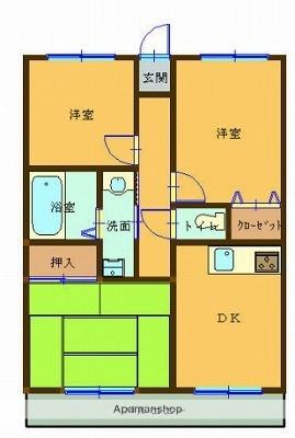 蒲田ハイツ 103｜兵庫県姫路市広畑区西蒲田(賃貸マンション3DK・1階・48.00㎡)の写真 その2