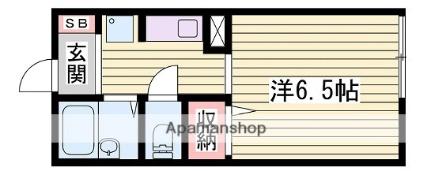 ハイネスモン 103｜兵庫県姫路市北平野３丁目(賃貸アパート1K・1階・20.25㎡)の写真 その2